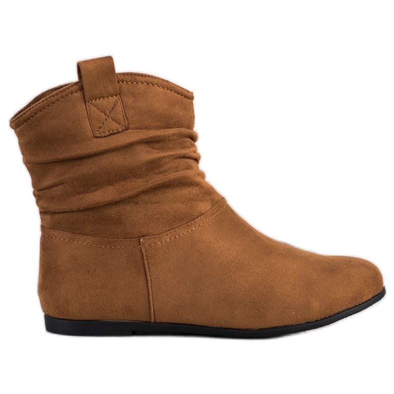 SHELOVET Lässige Wildlederstiefeletten braun