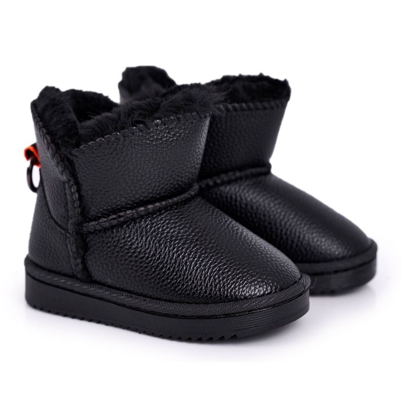 Apawwa Warme Kinder Schneestiefel Schwarz June