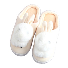 Damenhausschuhe Hasen beige MA01 Beige naturfarben