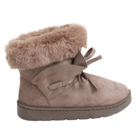 Damen Schneestiefel beige A974 Khaki