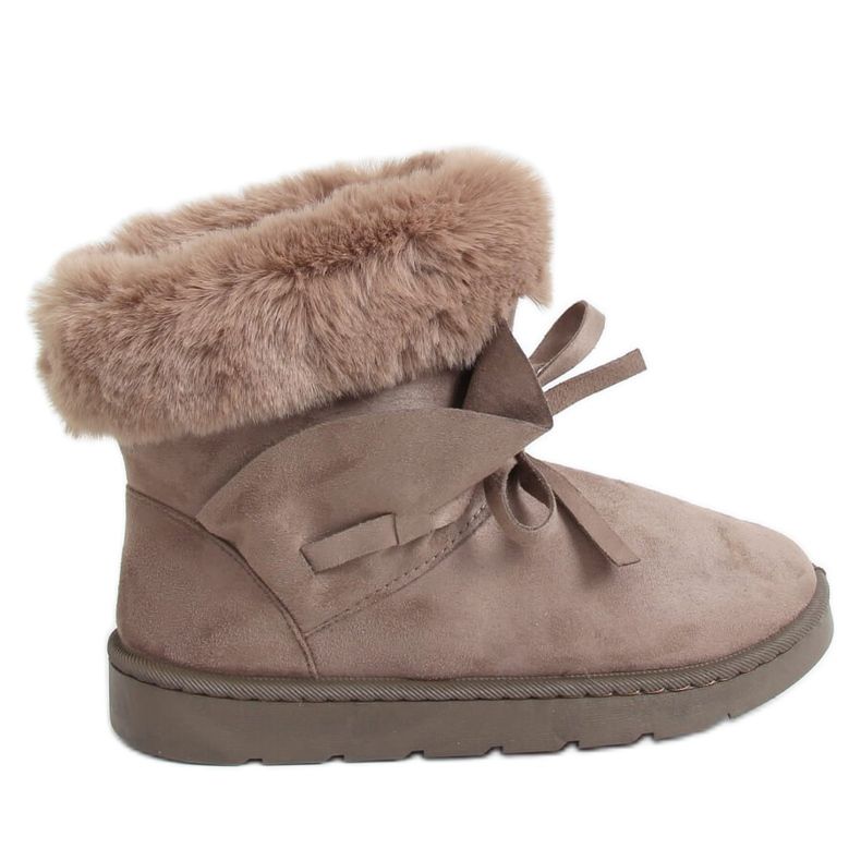 Damen Schneestiefel beige A974 Khaki