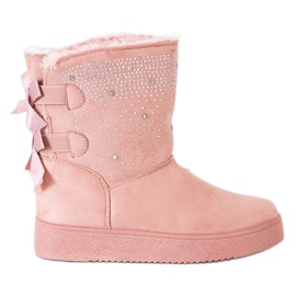 Small Swan Mukluki mit Kristallen rosa