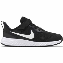 Nike Revolution 5 schwarz-weiße Kinderschuhe BQ5672 003