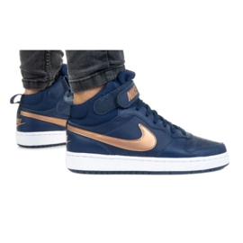 Nike Court Borough Mid 2 Jr CD7782-400 Schuhe schwarz navy blau