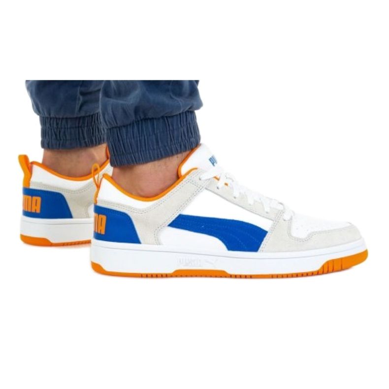 Puma Rebound Layup Lo Sd M 370539 04 weiß blau orange grau