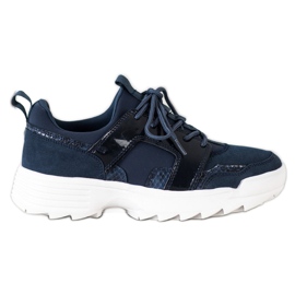 Kylie Hellblaue Turnschuhe marineblau