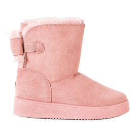 SHELOVET Mukluki mit Schleife rosa