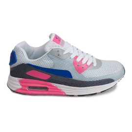 Damen Sportschuhe B49-1 Weiß blau rosa grau