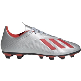 Fußballschuhe adidas X 19.4 FxG silber F35379