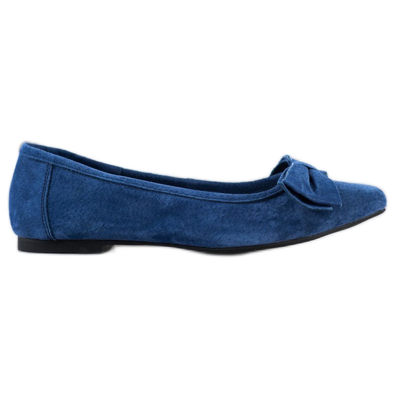 Filippo Lederballerina mit Schleife blau