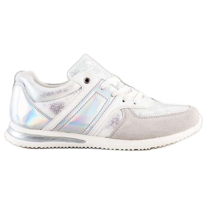 Goodin Stilvolle Sportschuhe weiß silber- grau