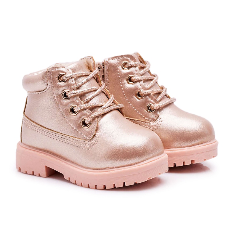 Kinder Trappers Warme Stiefel Champagner Dexter rosa