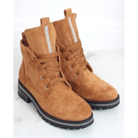 Braune Schnürstiefel für Damen NC1035 Camel