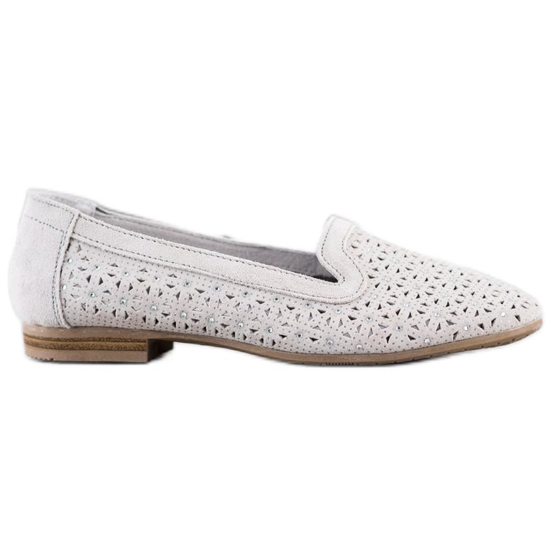 Filippo Leder Herren mit Cubic Zirkonia grau