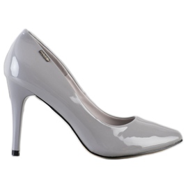 Goodin Lackierte Pumps grau