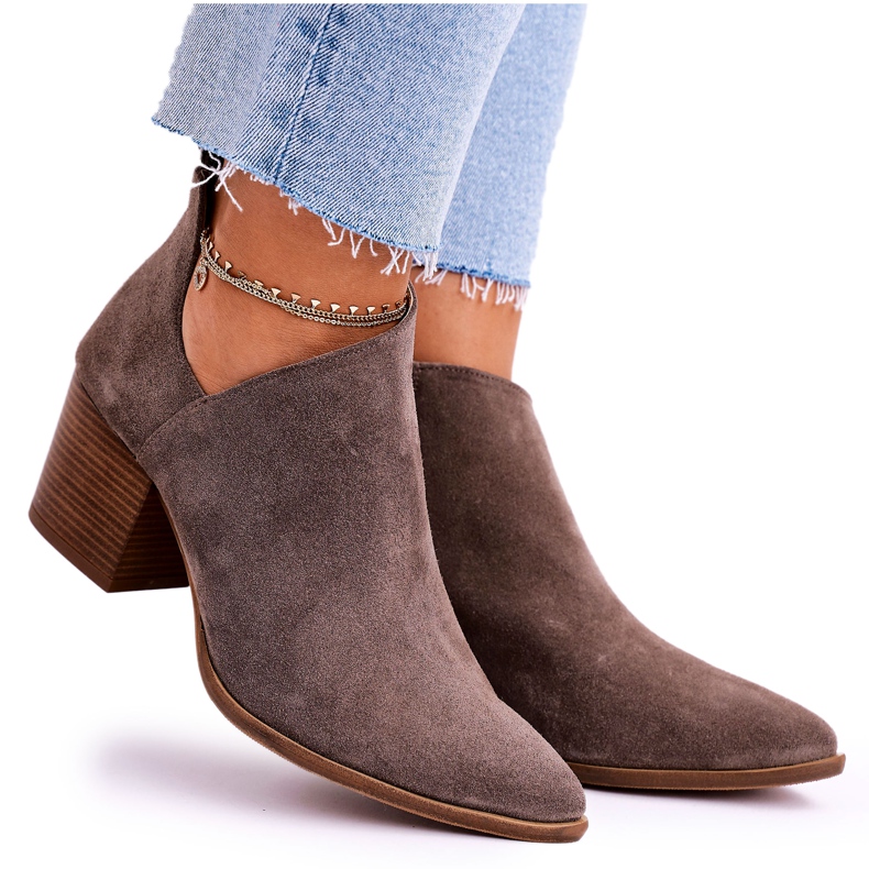 Nicole Damenstiefel mit ausgeschnittenem Wildleder Brown Lawrence braun