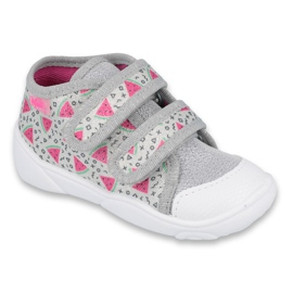 Befado orange Kinderschuhe 212P067 rosa silber- grau