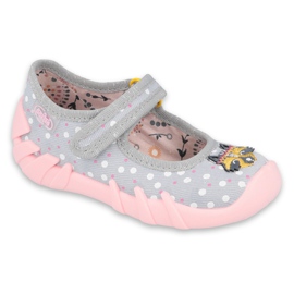 Befado Kinderschuhe 109P208 rosa grau mehrfarbig