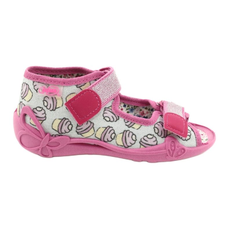Befado Kinderschuhe 242P099 rosa grau mehrfarbig