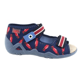 Befado gelbe Kinderschuhe 350P018 rot marineblau
