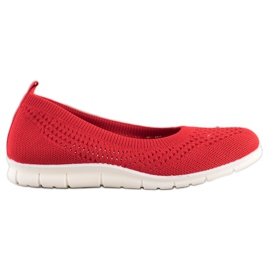 Goodin Durchbrochene Slipons rot