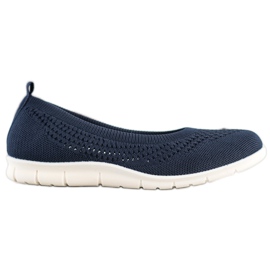 Goodin Durchbrochene Slipons marineblau