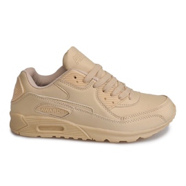 Sportschuhe Turnschuhe Neon LC4005 Beige schwarz