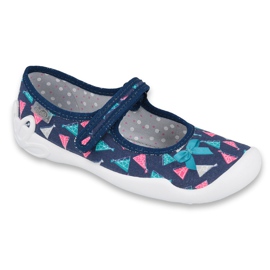 Befado Kinderschuhe 114Y423 marineblau rosa mehrfarbig