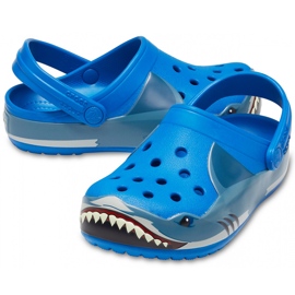 Crocs Krokodile für Kinder Fun Lab Shark Band Clg K blau 206271 4JL