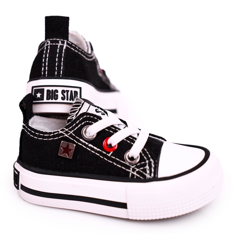 Klassisch niedrige Sneakers für Kinder Big Star HH374194 Schwarz