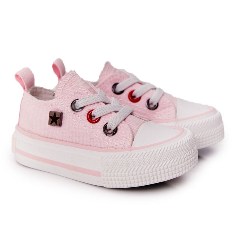 Klassisch niedrige Sneakers für Kinder Big Star HH374197 Rosa