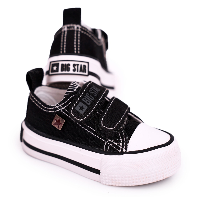 Kinder-Sneaker mit Klettverschluss Big Star HH374200 Schwarz