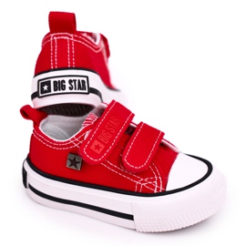 Niedrige Sneakers für Kinder mit Klettverschluss Big Star HH374202 Rot