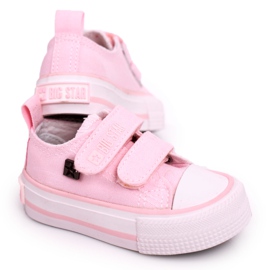 Niedrige Sneakers für Kinder mit Klettverschluss Big Star HH374203 Rosa