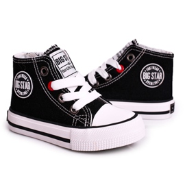 Hohe Sneakers für Kinder mit Reißverschluss Big Star HH374084 Schwarz