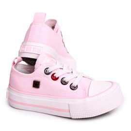 Klassisch niedrige Sneakers für Kinder Big Star HH374093 Rosa