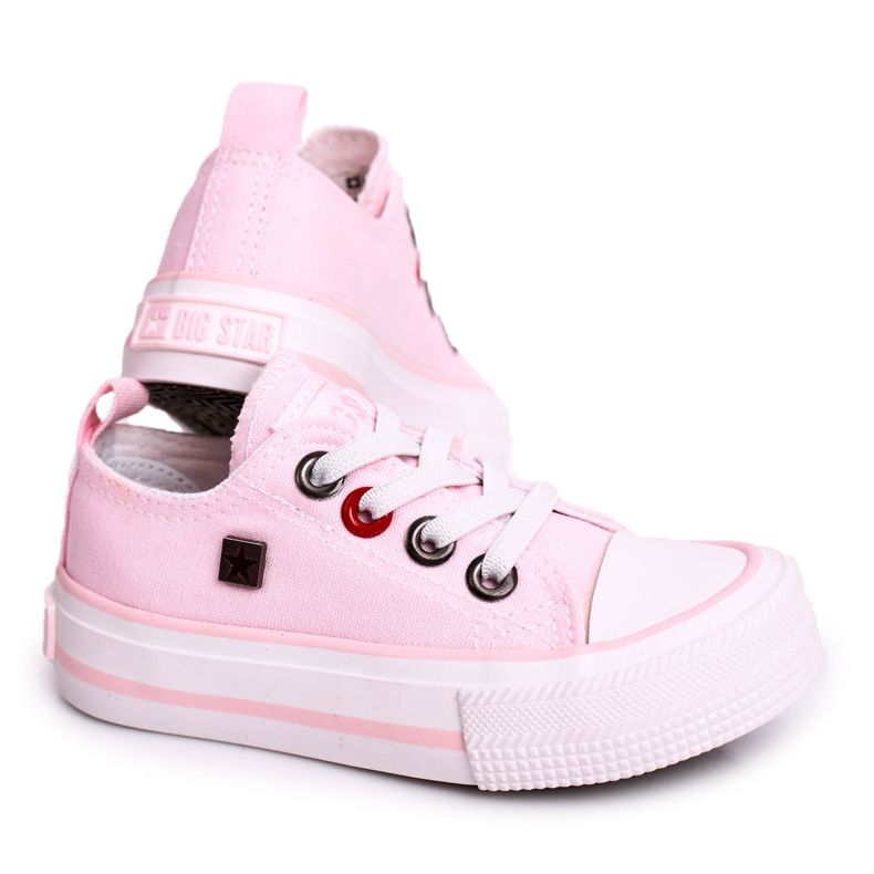 Klassisch niedrige Sneakers für Kinder Big Star HH374093 Rosa