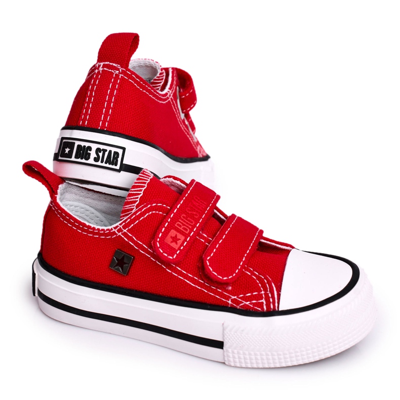 Niedrige Sneakers für Kinder mit Klettverschluss Big Star HH374098 Rot