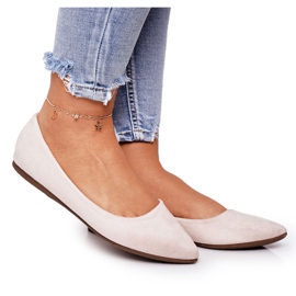 PS1 Zarte Ballerina Aus Spitz Wildleder Beige Dermeno