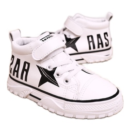 Apawwa Hohe Sneakers für Kinder mit Klettverschluss Weiß Sparky