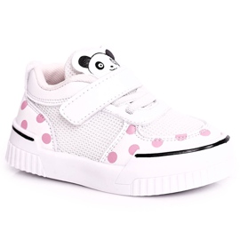 Apawwa Sportschuhe für Kinder mit Panda Weiß und Rosa Chico
