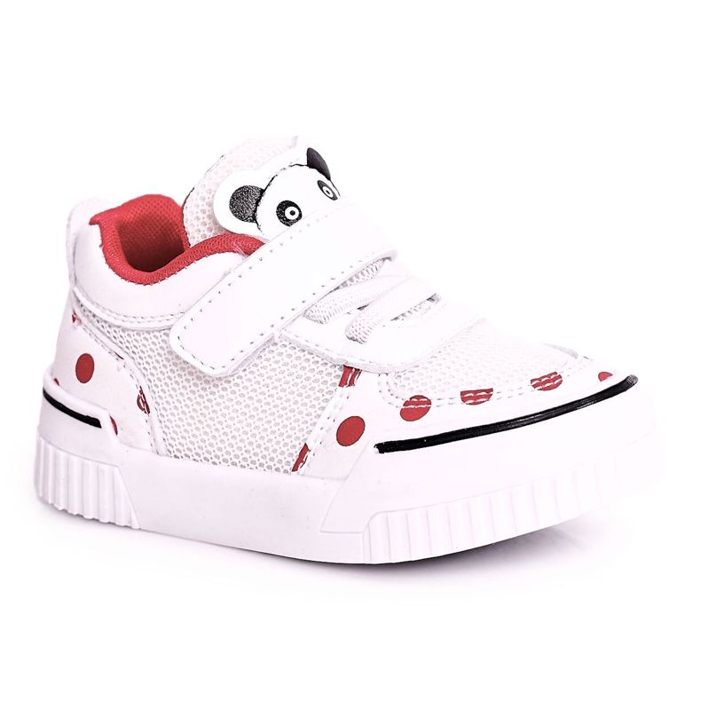 Apawwa Sportschuhe für Kinder mit Panda Rot und Weiß Chico
