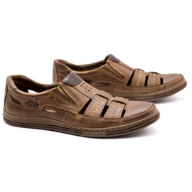 Polbut Herren durchbrochene Schuhe 06 für Sommerbraun