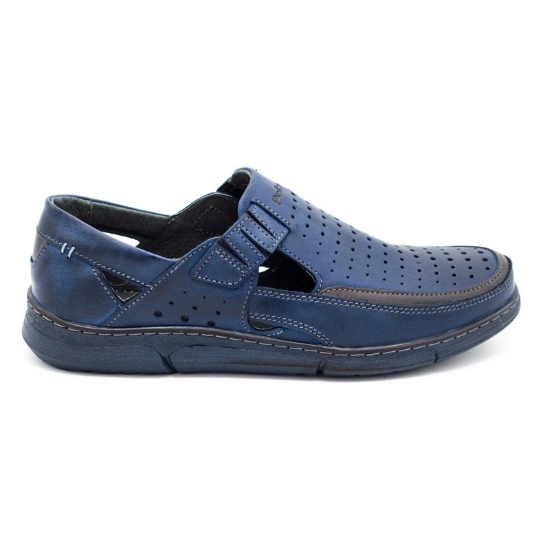 Polbut Herren Sommer Openwork Schuhe J73L Marineblau navy blau