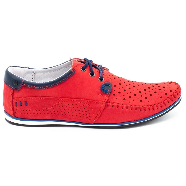 KOMODO Herrenschuhe Mokassins 875 Sommer rot