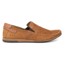 KOMODO Herrenschuhe Mokassins 876 Sommer camel mehrfarbig