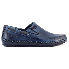 Polbut Herrenschuhe Mokassins J68 marineblau navy blau