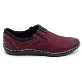 Joker Herrenschuhe Leder Mokassins 937 bordeaux rot mehrfarbig
