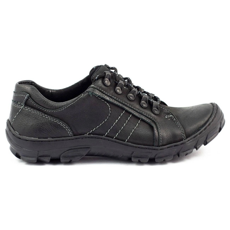 KOMODO Herren Trekkingschuhe Leder 904 schwarz
