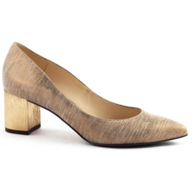 Anis Pumps für Frauen auf der Säule 3638 beige